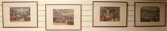 A set of four Baxter Great Exhibition prints